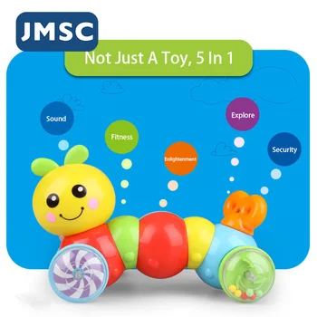 JMSC Dieťa Farebné Vzdelávania Vyliezť Hračky Malé Roztomilé Chybu Jingle Trasie Bell Zvuk Vzdelávacie Plaziť Novorodenca Hrkálka Pre Dieťa