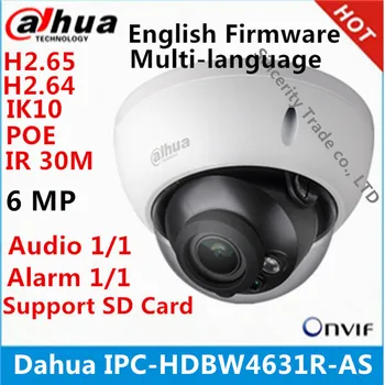 Dahua IPC-HDBW4631R-AKO 6MP IP Kamera IK10 IP67 IR30M vstavaná SD karta Audio a Budenie rozhranie HDBW4631R-AKO POE fotoaparát