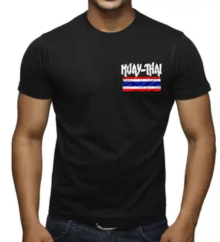 Pánske Muay Thai Thajsko Vlajka Čierne Tričko Mma Boj Zviera Karate Tlmivka Bjj 2019 Novej Značky Oblečenia Móda Grafické T Košele