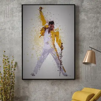 Queen Freddie Mercury Bohemian Rhapsody Plátno Maľovaní Plagátov A Vzory, Obrázky Na Stenu Abstraktné Dekoratívne Domova