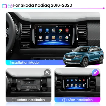 Junsun V1 Android 10.0 DSP CarPlay Auto Rádio Multimediálny Prehrávač Videa Auto Stereo GPS Pre Škoda Kodiaq 2016 - 2020 2 din dvd