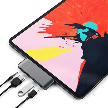 USB C Hub Adaptér pre iPad pro 2018 s USB-TYP C C PD Plnenie 4K HDMI, USB 3.0, 3.5 mm výstup pre Slúchadlá pre MacBook Pro Extender Dock