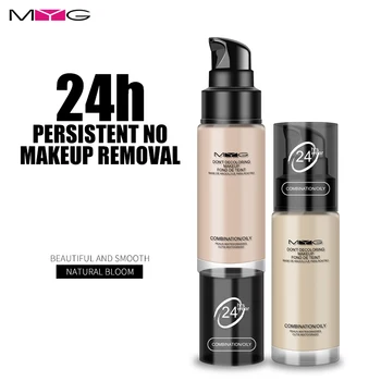 MYG kozmetický Tekutý Základ nahý make-up, Korektor, Základ 24 hodín dlho-trvajúce Moisturizer Oil-control Nadácie krém