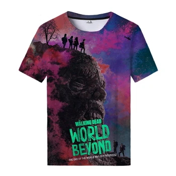 Nový Walking Dead 3D Vytlačené T-shirt Pohode Horor T-shirt Mužov a Žien Bežné Kolo Krku T-shirt Športové tričká