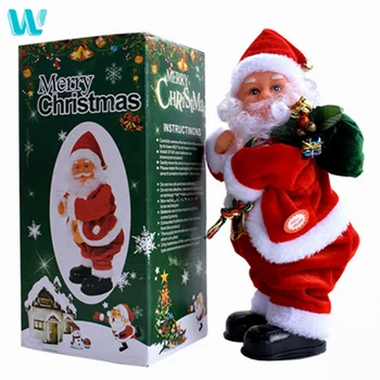 WINCOTE Vianočné Dekorácie, Elektrické Obrátený Street Dance Santa Claus Hudba Vianočné Hračky pre Deti Ozdoby Deti Hračky