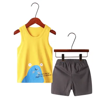 Dieťa krátky rukáv Sady Bavlna rekreačný Šport Chlapec T-tričko + krátke Nohavice Sady Batoľa Oblečenie Baby Boy Oblečenie 1-7Years
