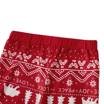 Vianočné 2020 Pyžamo Set Baby Muž, Otec Vytlačené Top+Vytlačené Nohavice Vianoce Rodine Zodpovedajúce Oblečenie pijama familia navidad