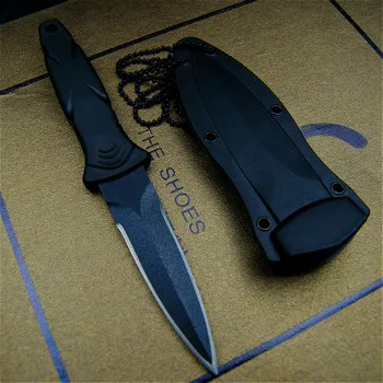 440 Ocele Vrecku Taktické Nože Pevnou Čepeľou Noža na Prežitie Záchranné Nástroje Lovecké Nože Lovecké, Bojové Vonkajšie Gear + náhrdelník