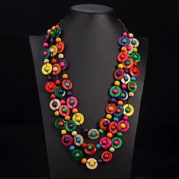 Farebný náhrdelník Nezávislá Pre ženy Bohemia Náhrdelník Etnických Šperky Príslušenstvo Pre Najlepší priateľ Dar módne Šperky dropshipping