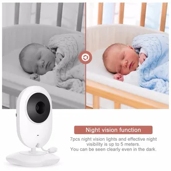 4.3 inch Bezdrôtový Video Baby Monitor 2 Spôsobom, ako Hovoriť s Vysokou Farebné Rozlíšenie Detská Opatrovateľka Bezpečnostné Kamery VOX Mód Monitorovanie Teploty