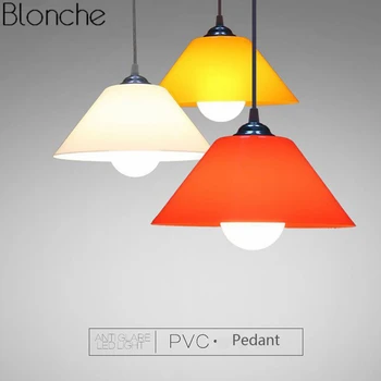Moderné PVC Prívesok Svetlá Led Nordic Plastové Lampa Odtiene pre Obývacia Izba, Kuchyňa Domov Svietidlá Loft Dekor Svietidlo E27