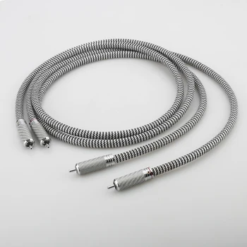 2020 Audiocrast A126 pár hifi rca jack kábel Vysokej Kvality OFC Ródium á z Uhlíkových vlákien 2RCA to2 RCA Audio Kábla Line Wire