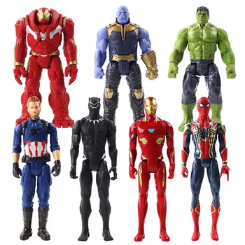 29 cm Avengers 3 Titan Hrdina Série Thanos Železa Spider Kapitán Amerika Black Panther Iron Man buster PVC Obrázok Hračka