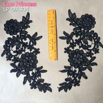 5 zrkadlo pár LP-DA804 DIY polyester vyšívať čiernej čipky škvrny Venise Čipky textílie kvety, Čipky Nášivka Odev, príslušenstvo