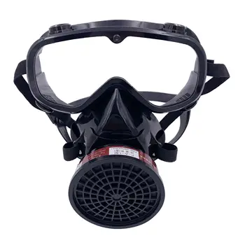 Maska Proti Prachu Plynové Masky S Filtrami Okuliare Plnú Ochranu Tváre Chemické Respirátor Pre Spray Paint Chemické Opakovane Umývateľný