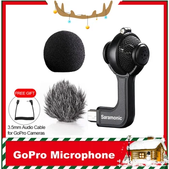 Saramonic G-Mikrofón Stereo Loptu Gopro Mikrofón s Penou & Chlpaté čelné sklo pre GoPro HERO3, HERO3+ a HERO4