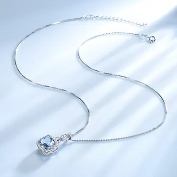 UMCHO 925 Sterling Silver Nano Sky Blue Topaz Šperky Prstene Nastaviteľné Náramok Drop Náušnice, Náhrdelníky Pre Ženy Svadobný Dar