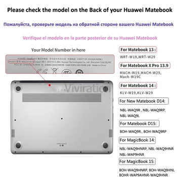 Pre MateBook D15/D14 PVC Príslušenstvo Notebook Prípade Huawei Matebook D14 D15 2020 Matný Jasné, Pevný Notebook Shell Prenosný obal