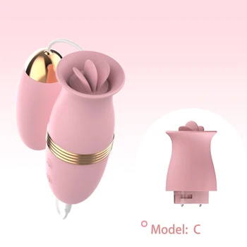 Vibračné Vajíčko Sacie Orálny Sex Lízanie Jazyk Klitoris Žien Hračky Vaginálne Stimulátor Dvojitý Vibrátor Pre Páry Erotické produkty