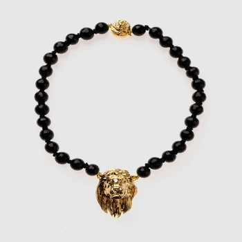 Amorita boutique lev hlavou dizajn retro náhrdelník