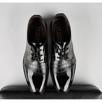 Black Dizajnér Formálne Oxford Obuv Pre Mužov, Svadobné Topánky Kožené Taliansku Ukázal Prst Pánske Šaty Topánky 2021 Sapato Oxford Masculino