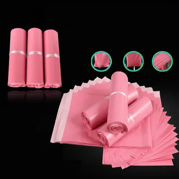 100ks Multi-veľkosť Ružová Farba Obálky/poštová taška/ Kuriérom Mailer Express Taška