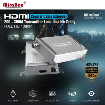 MiraBox HSV379 HDMI Prehovoriť Extender Prenášať 200m Cez TNC Top Koaxiálny Kábel, Podpora 1080p Full HD Bez Latencie hdmi extender koaxiálny