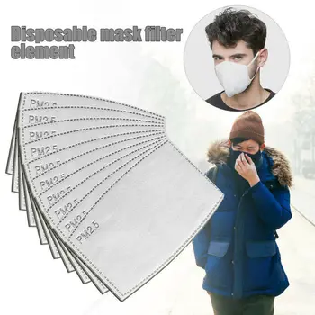 Rýchle dodanie PM2.5 Filtračný Papier Anti Haze Úst Maska Proti Prachu Maska Uhlím Filtračný Papier Zdravotnej Starostlivosti Pre Dospelých
