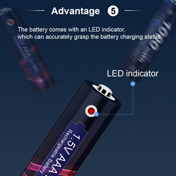 36pcs 1,5 v AAA Nabíjateľné Batérie AAA Nabíjateľné Batérie s Led Inteligentné Nabíjačky pre 1,5 v Lítiové Li-ion batéria AAA AA Batérie