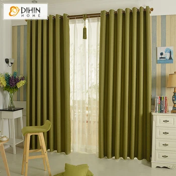 DIHIN 1 ks hotových zatmenie bielizeň, závesy,záclony, bavlna+bielizeň jednofarebné závesy zahustiť spálňa cortinas pre windows obývacia izba