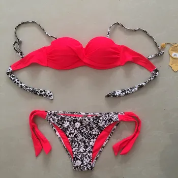 Strappy Obväz Sexy Plavky Brazílsky Push Up Bikini Plus veľkosť Plavky, plavky Plávanie Oblek Pre Ženy Maillot De Bain
