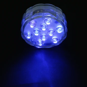 10 Led Diaľkovo Riadené RGB Ponorné Svetla Batérie Prevádzkované pod vodou Nočné Lampy Vonkajšie Váza, Miska Garden Party Dekorácie