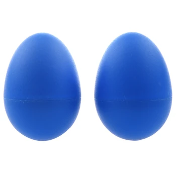 1 Pár Plastové Bicie Hudobné Vajcia Maracas Mocní modrá