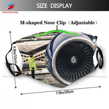 Pre Dospelých Zábavné Airbus Motora Pleťová Maska Prachu Ochrana Luxusné Polyester Tvár, Ústa Masky S Filtrami
