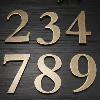 10 cm Kovové Dom Číslo 0-9 Bronzové Číslo pre Office Moderné Doska Počet Hotelová Izba Číslo Adresa Číslic Dosky Vonkajšie Znamenia