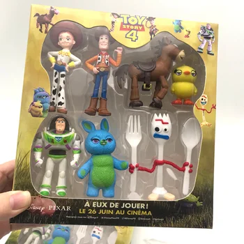 Nové 7pcs Vysokej kvality Toy Story 4 Buzz Lightyear Forky Cartoon Woody Jessie Akcie obrázok zberateľskú Bábiky hračky pre dieťa