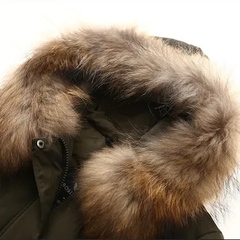 BOSIDENG ženy zimné kačica nadol bunda polovici dlho dole kabát prírodné kožušiny golier X štýl slim zahustiť outwear nepremokavé B70141004