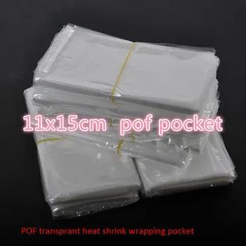 300pcs/veľa 11x15cm Jasné, Transparentné Shrink Wrap Package Tepelné Tesnenie Taška pof formát Darčekové balenie plastové tašky pre comestic fliaš, krabíc