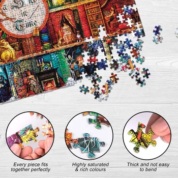 1000 Kus Puzzle pre Dospelých Veľká obrazová Skladačka Zábava Mladistvých Vintage a Náročné Hry Vzdelávacie Hračka Dar 12 Rokov a do