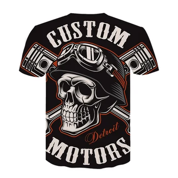 Lebka T Shirt Mužov Čierne Tričko Zábavné Punk Rock Oblečenie Vojenského 3d Tlač T-shirt Hip Hop Pánske Oblečenie 2020 Lete bežné tričko