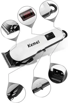 Kemei 809 Men 's Hair Holiaci strojček r Nožnice na Profesionálne Elektrické Akumulátorové Nízky Hlas Nabíjateľná LCD Displej Zastrihávač