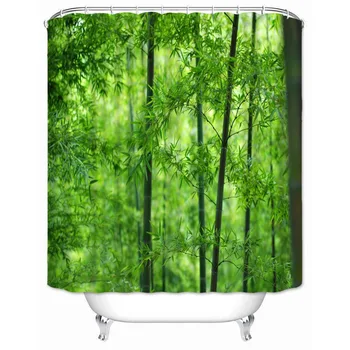 Musife Vlastné Kvalitné Bambusové Sprchový Záves Nepremokavé Kúpeľňa Polyester Textílie Kúpeľňa Opony