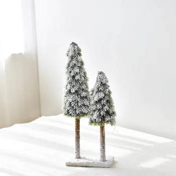 40/60 cm Vianocami Umelý Strom Simulácia Cedar Padajúci Sneh Hrnú Falošné Stromy Nový Rok Dekorácie Pre bytové Doplnky
