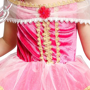 Fancy Šípková Ruženka Aurora Zdobiť Strany Cosplay Kostým Dlhé Šaty Halloween Darček k Narodeninám