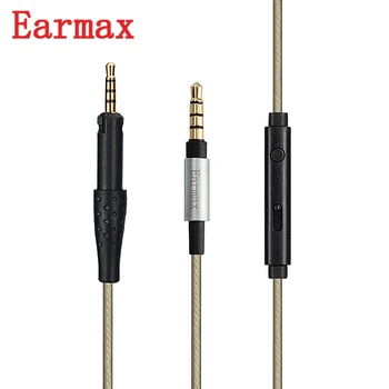 Earmax Slúchadlá Upgrade Kábel Pre Sennheiser HD6 HD7 HD8 DJ MIX 3,5 mm Do 2,5 mm HIFI Strieborné Pozlátené Náhradný Drôt