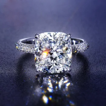 YINHED 5CT Princezná Rez Moissanite Diamant Snubné Prstene pre Ženy, Čisté, Pevné 925 Silver Zásnubný Prsteň Módne Šperky ZR600