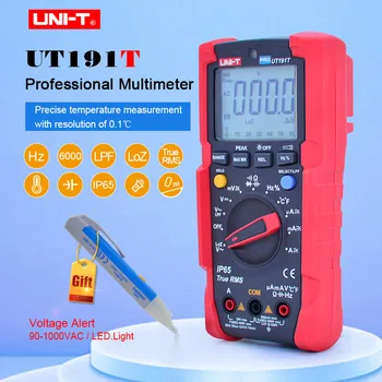 JEDNOTKA Prenosné True RMS Multimeter UT191T zobrazí Count 6000 DC/AC Napätie Prúd Odpor Kapacita Frekvencia Teplota