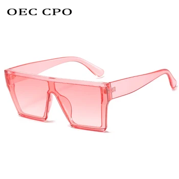 Nadrozmerné Okuliare slnečné Okuliare Ženy Značky Fashion One-piece Gradient Slnečné Okuliare Muži, Ženy, Ružové a Žlté Odtiene Okuliare O688