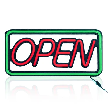 Obchodné Otvorené Prihlásenie Neon Red List Pre Pizza/Káva Jasný Neónové Podnikanie Obchod Led Otvorené Prihlásenie Svetlo S Červenou Zelenú Otvorené Svetlo
