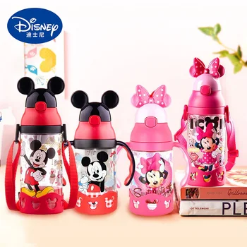 2021 Disney Baby Slamy Fľaša Vody Pohár Chlapci Dievčatá Učenie Piť Vodu Rukoväť Roztomilé Bábätká Baby Mickey Minnie Pohár
